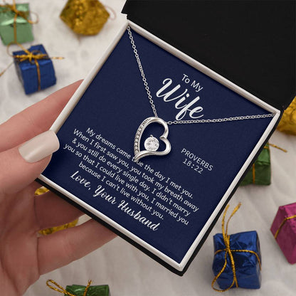 Amazing "Forever Love" Necklace with Message Card for YOUR  AMAZING WIFE