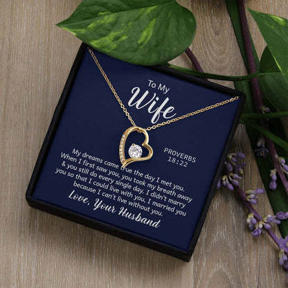 Amazing "Forever Love" Necklace with Message Card for YOUR  AMAZING WIFE