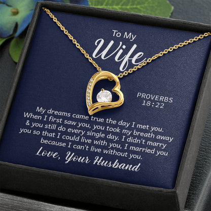 Amazing "Forever Love" Necklace with Message Card for YOUR  AMAZING WIFE